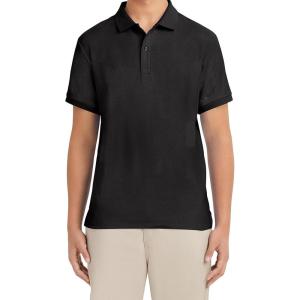 imageNautica Young Mens Uniform Short Sleeve Stretch Pique PoloBlack