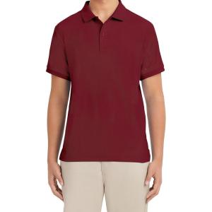 imageNautica Young Mens Uniform Short Sleeve Stretch Pique PoloBurgundy
