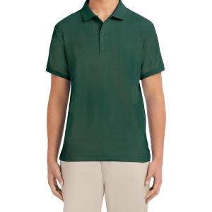 imageNautica Young Mens Uniform Short Sleeve Stretch Pique PoloHunter