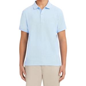 imageNautica Young Mens Uniform Short Sleeve Stretch Pique PoloLight Blue