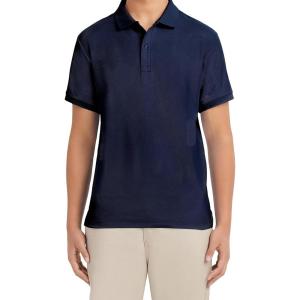 imageNautica Young Mens Uniform Short Sleeve Stretch Pique PoloNavy
