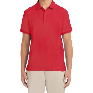 imageNautica Young Mens Uniform Short Sleeve Stretch Pique PoloRed