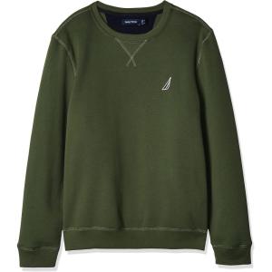 imageNautica mens Basic Crew Neck Fleece SweatshirtPine Forest