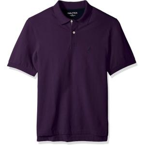 imageNautica mens Short Sleeve Stretch Solid Deck Polo ShirtBlackberry