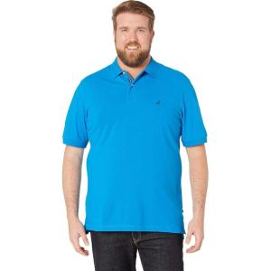 imageNautica mens Short Sleeve Stretch Solid Deck Polo ShirtCapri Blue