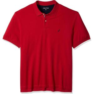 imageNautica mens Short Sleeve Stretch Solid Deck Polo ShirtClassic Red