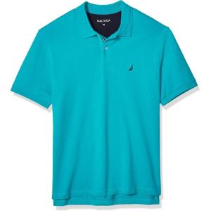 imageNautica mens Short Sleeve Stretch Solid Deck Polo ShirtGulf Coast Teal