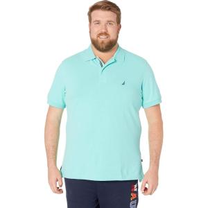 imageNautica mens Short Sleeve Stretch Solid Deck Polo ShirtPoolside Aqua