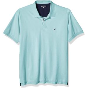 imageNautica mens Short Sleeve Stretch Solid Deck Polo ShirtWater Slide Heather