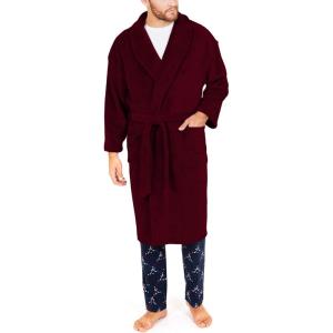 imageNautica tweed plush hooded robeBurgundy