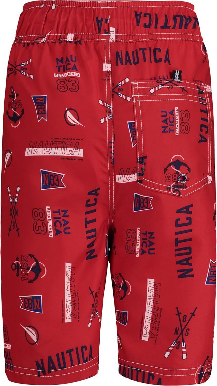 imageNautica Boys 47 Swim TrunkAop Carmine Fk20