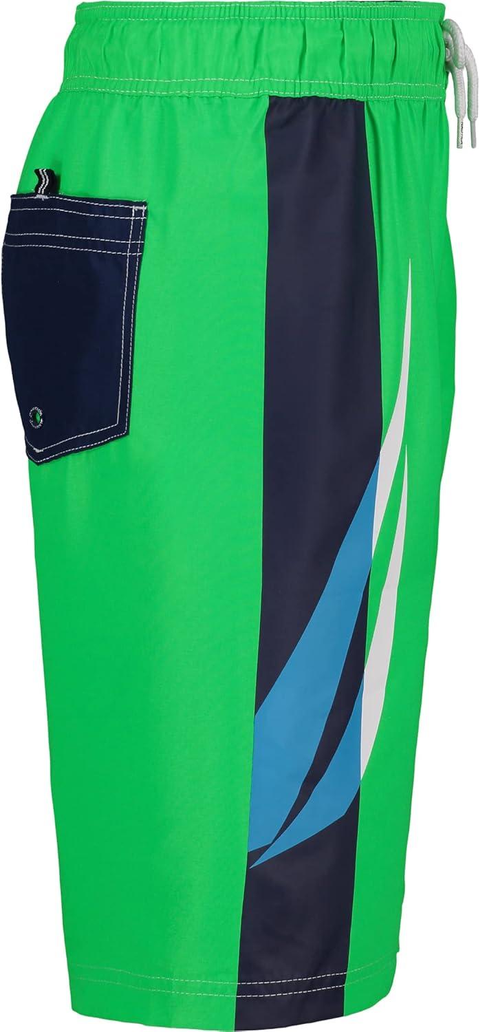 imageNautica Boys 47 Swim TrunkExploded Neon Green Fk17