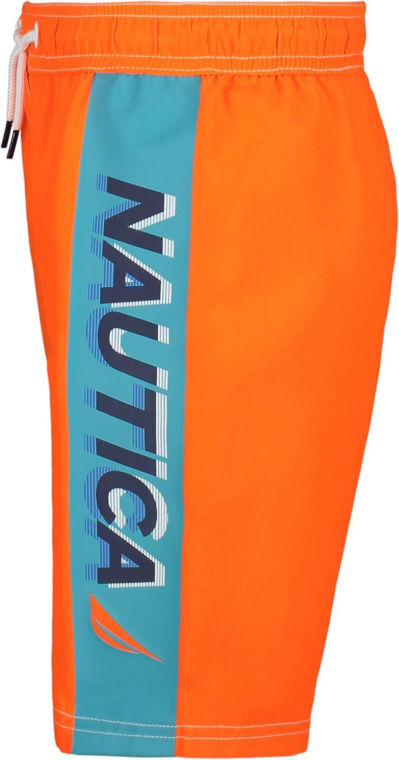 imageNautica Boys 47 Swim TrunkIn Motion Neon Orange