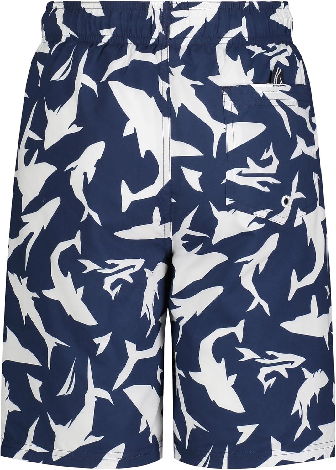 imageNautica Boys 47 Swim TrunkSharky Aop