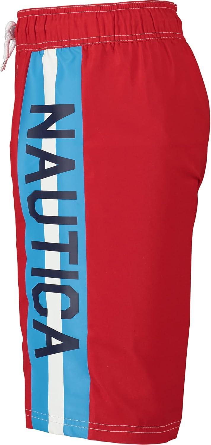 imageNautica Boys 47 Swim TrunkSide Stripe Carmine Fk13