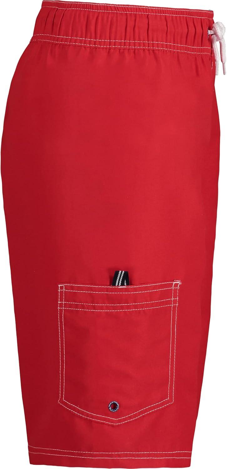 imageNautica Boys 47 Swim TrunkSide Stripe Carmine Fk13