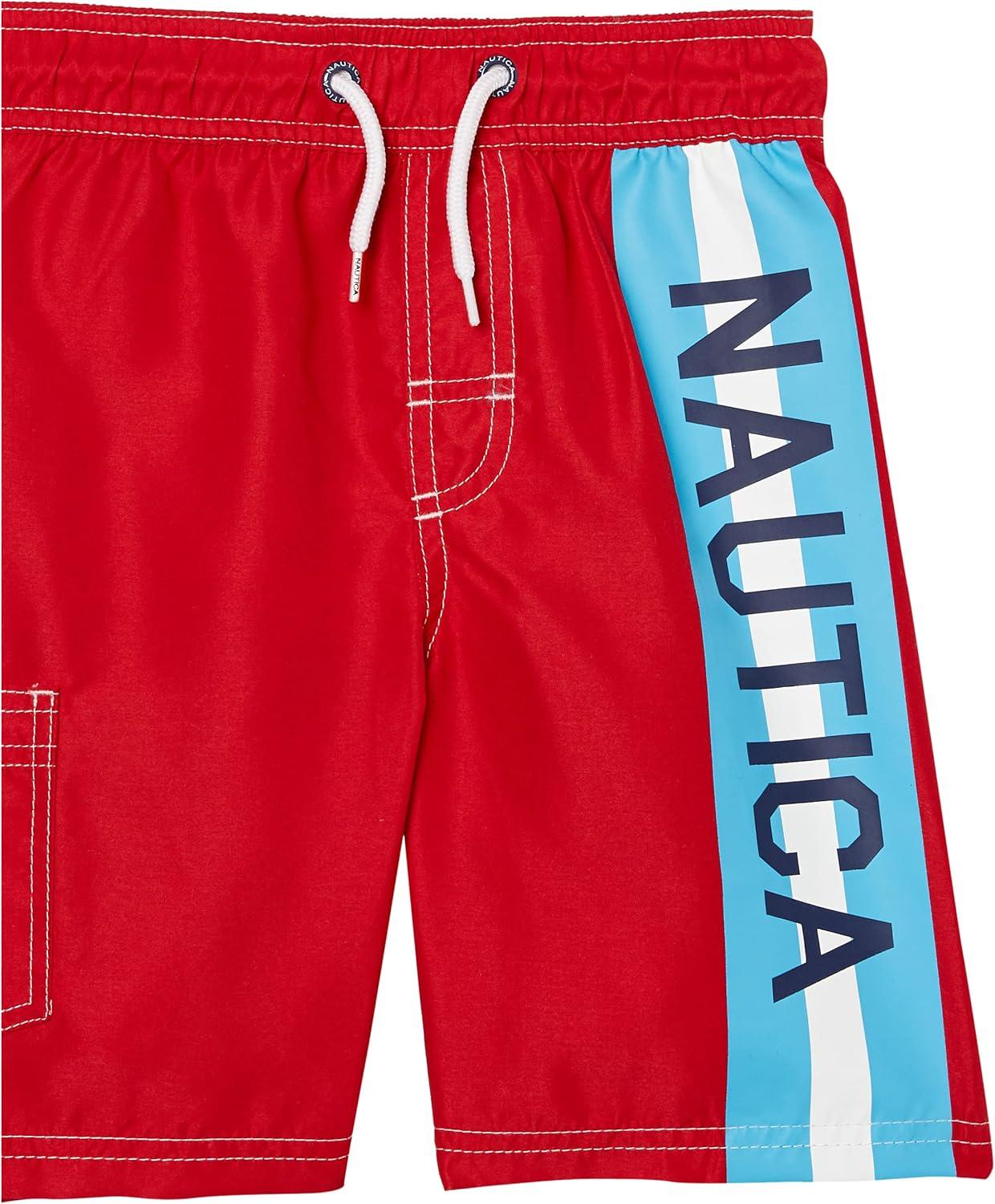 imageNautica Boys 47 Swim TrunkSide Stripe Carmine Fk13