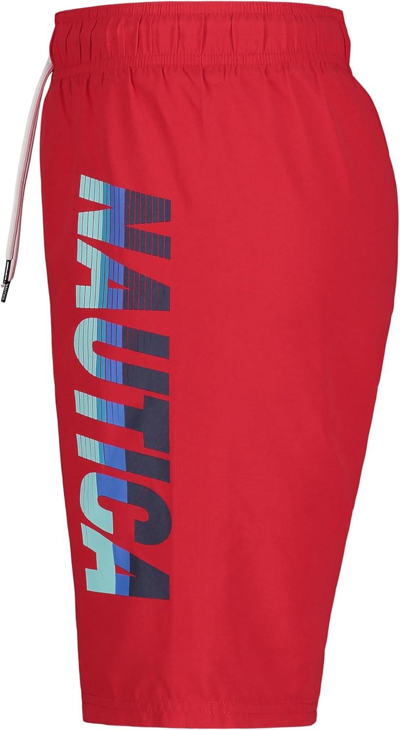 imageNautica Boys 47 Swim TrunkVert Logo Carmine