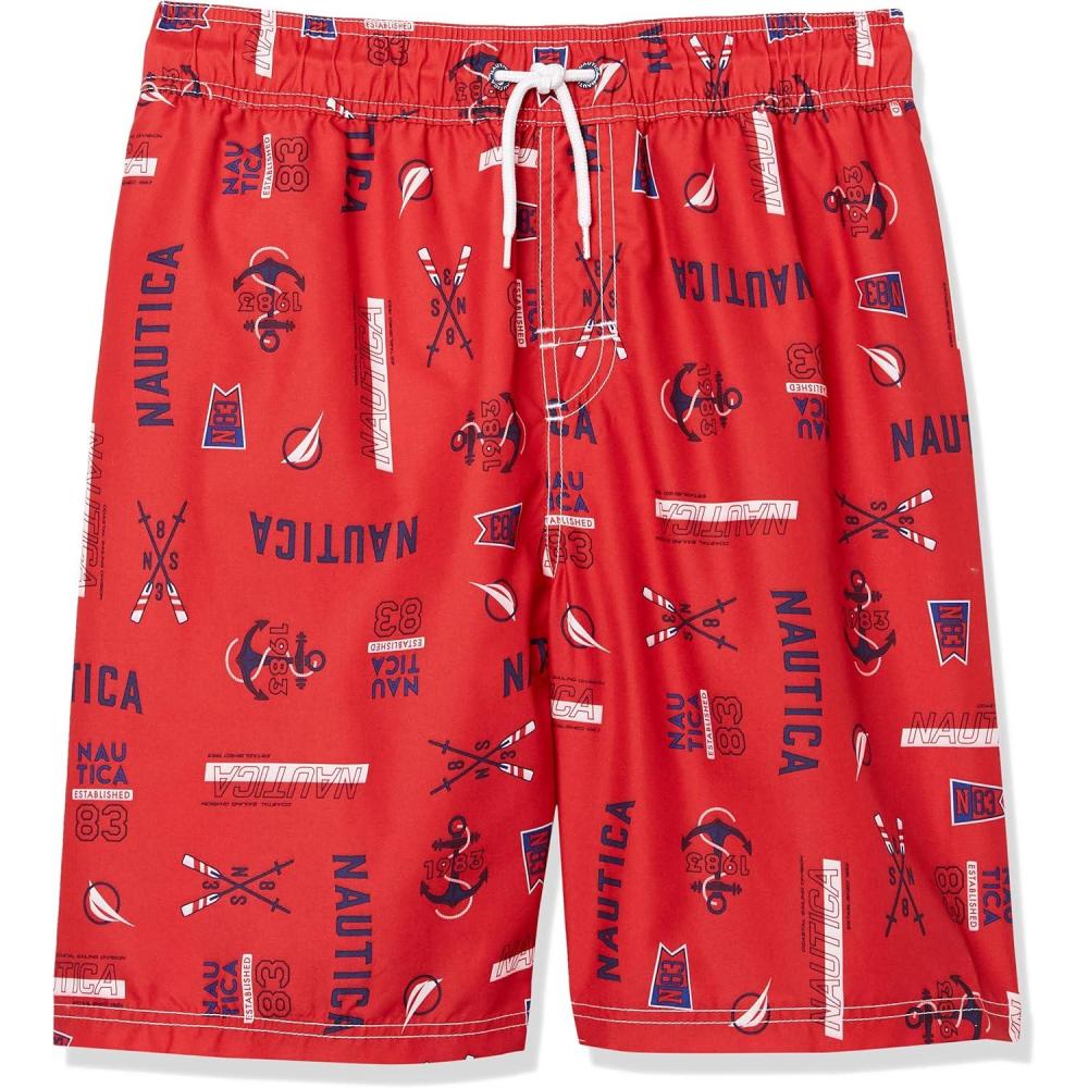 imageNautica Boys 47 Swim TrunkAop Carmine Fk20