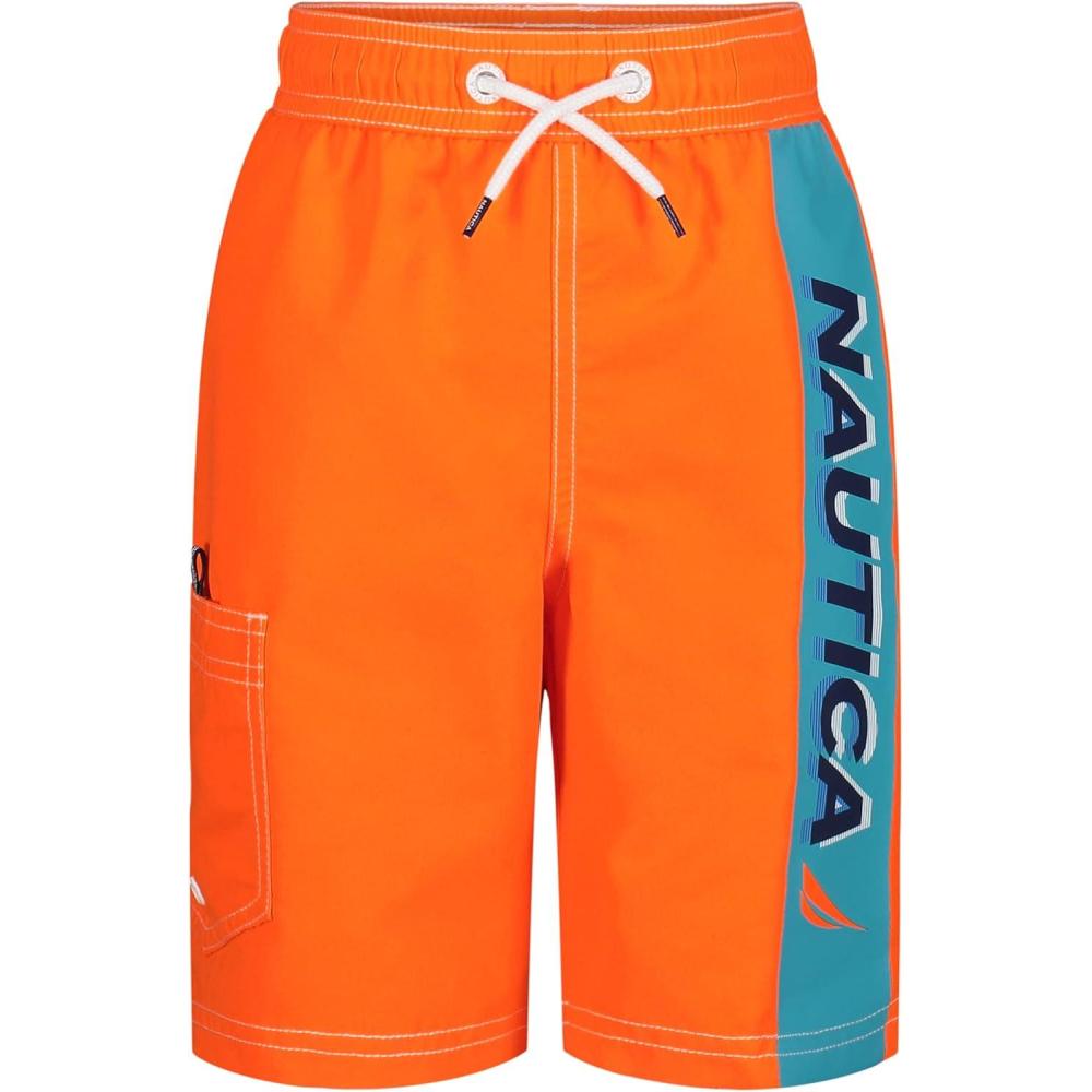 imageNautica Boys 47 Swim TrunkIn Motion Neon Orange
