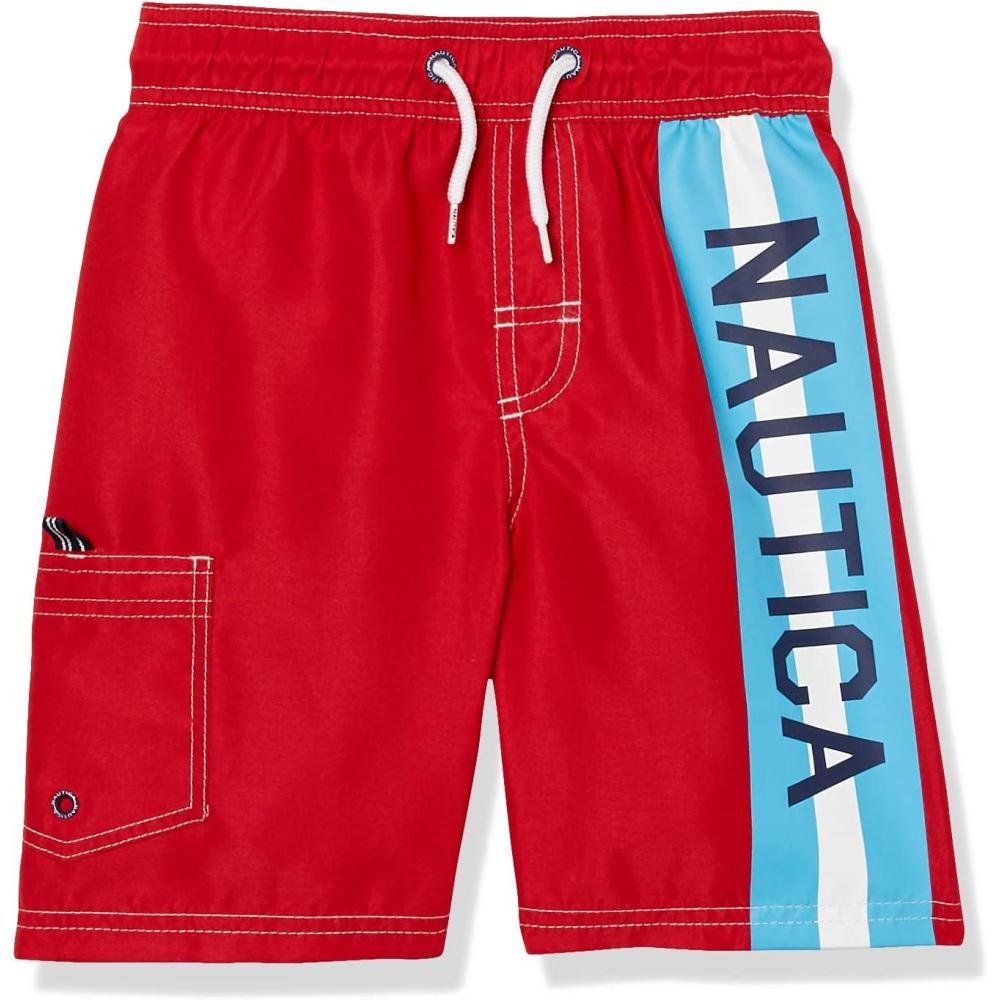 imageNautica Boys 47 Swim TrunkSide Stripe Carmine Fk13