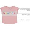 imageNautica Girls Short Sleeve Graphic Logo TShirt Everyday Casual Wear Soft ampamp Comfortable FitAlmond Blossom Billboard