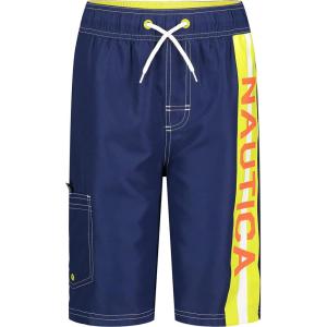 imageNautica Boys 47 Swim TrunkJ Navy Stripe
