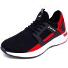 imageNautica Mens Sneakers Athletic Comfortable Casual LaceUp Fashion Walking ShoesBlack Red Aron