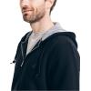 imageNautica Long Sleeve Sueded Fleece Full Zip Hoodie Sweatshirt SweaterTrue Black