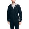 imageNautica Long Sleeve Sueded Fleece Full Zip Hoodie Sweatshirt SweaterTrue Black