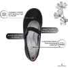 imageNautica Girls Dress Slip On Ballerina Flats  Mary Jane Ballet Fashion Shoes for Toddlers Little Kids and Big Kids  Lightweight amp ComfortableBlack Doane