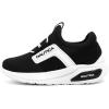 imageNautica Kids Athletic SlipOn Sneakers  Comfortable Bungee Running Shoes for Boys and Girls  Stylish and Supportive Footwear for Active Kids Big KidLittle KidToddlerBlack Whitemavven