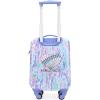 imageNautica Kids Luggage  18 Airline Approved Rolling Hardside Upright Carryon Suitcase Set with Wheels Shark Attack  5pc Travel SetPastel Shell