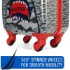 imageNautica Kids Luggage  18 Airline Approved Rolling Hardside Upright Carryon Suitcase Set with Wheels Shark Attack  5pc Travel SetShark Attack