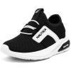 imageNautica Kids Athletic SlipOn Sneakers  Comfortable Bungee Running Shoes for Boys and Girls  Stylish and Supportive Footwear for Active Kids Big KidLittle KidToddlerBlack Whitemavven