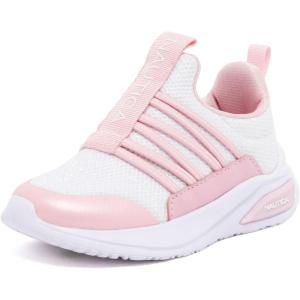 imageNautica Kids Athletic SlipOn Sneakers  Comfortable Bungee Running Shoes for Boys and Girls  Stylish and Supportive Footwear for Active Kids Big KidLittle KidToddlerBlue Pinkswimm