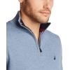 imageNautica Mens Navtech QuarterZip SweaterDeep Anchor Heather