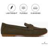imageNautica Woman Flat Loafers Designer Vegan Leather Penny Shoes Slip On  Soft Durable and Flexible Luxury Resistant Feel Lightweight amp Comfortable Memory Foam Everyday MoccasinsOlive