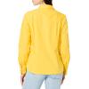 imageNautica Womens Button Front Long Sleeve Roll Tab ShirtDaffodil