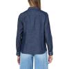 imageNautica Womens Button Front Long Sleeve Roll Tab ShirtDark Azure
