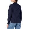 imageNautica Womens Button Front Long Sleeve Roll Tab ShirtNight Sky