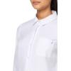 imageNautica Womens Button Front Long Sleeve Roll Tab ShirtOxford Bright White