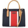imageNautica Womens Sandy Jr Top Handel Satchel with Removable Crossbody StrapIndigo Woven