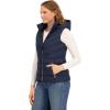 imageNautica Womens Stretch Puffer Vest  WaterResistant Transitional Layer with Detachable HoodNavy Seas