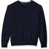 imageNautica Mens Long Sleeve Solid Classic VNeck SweaterNavy S73100