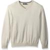 imageNautica Mens Long Sleeve Solid Classic VNeck SweaterOatmeal Heather S73100
