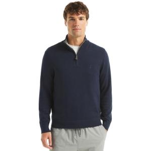 imageNautica Mens Navtech QuarterZip SweaterThe French Navy