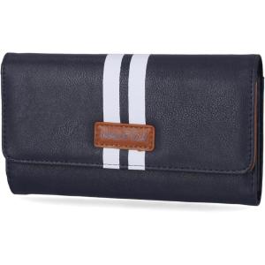 imageNautica Money Manager RFID Slim and Small Wallet for Women  Credit Card Holder with Coin Purse and Zipper Wallet Womens Clutch OrganizerIndigo Racing Stripe