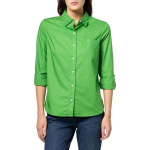 imageNautica Womens Button Front Long Sleeve Roll Tab ShirtNew Leaf