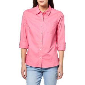 imageNautica Womens Button Front Long Sleeve Roll Tab ShirtPeony